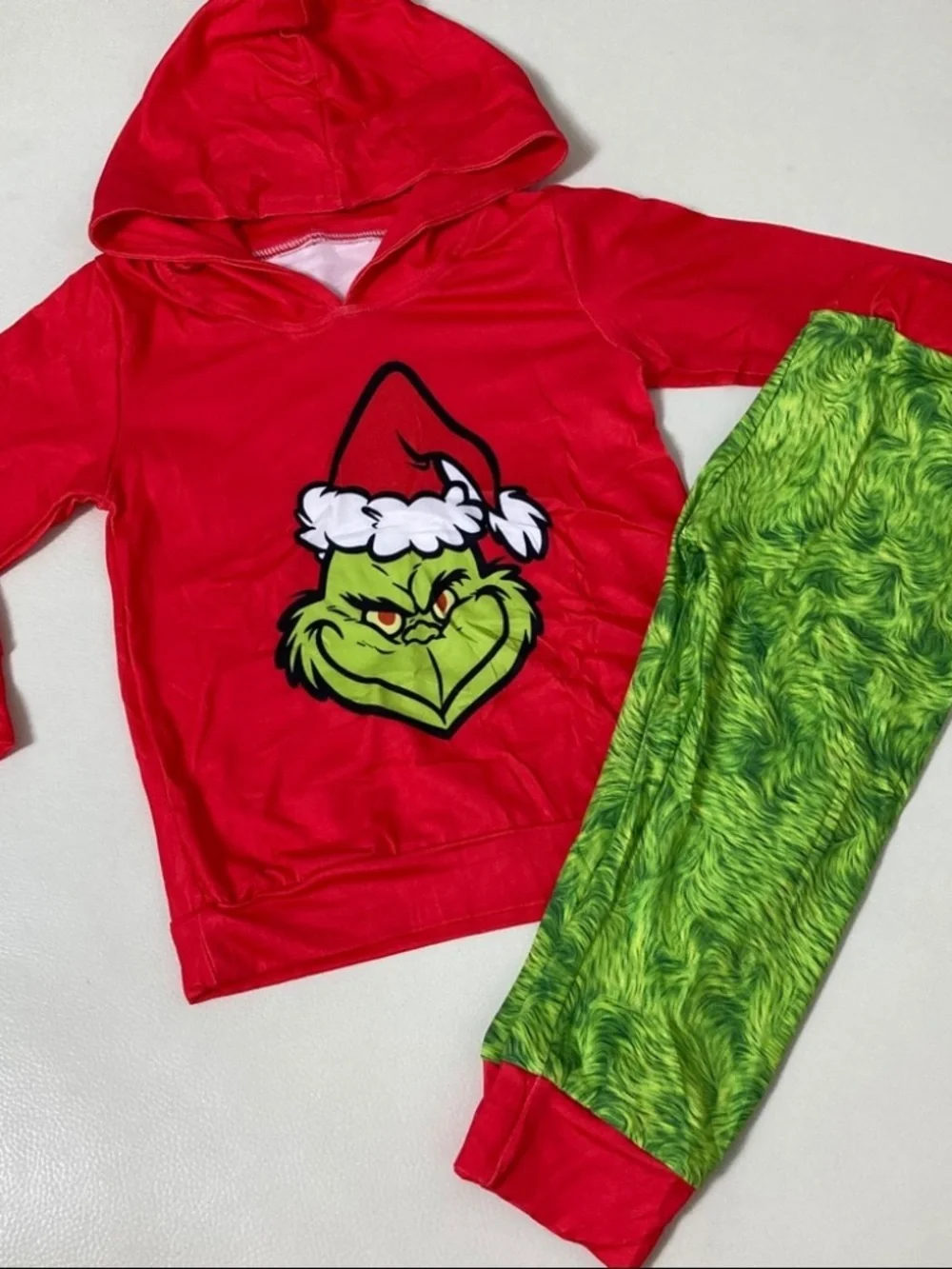Grinch Christmas cute hoodie pants set